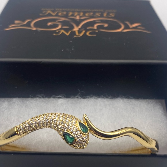 COPY - Vintage Crystal gold filled Snake Serpent bracelet - Picture 4 of 6